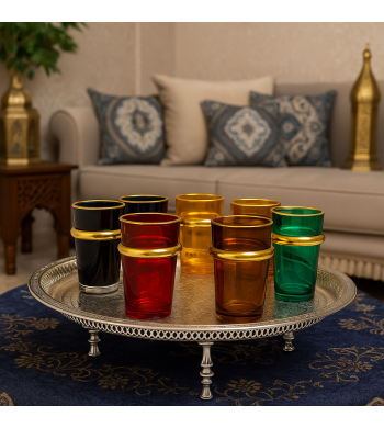 Set de 12 verres à thé Beldi Colors doré Set de 12 verres à thé Beldi Colors doré