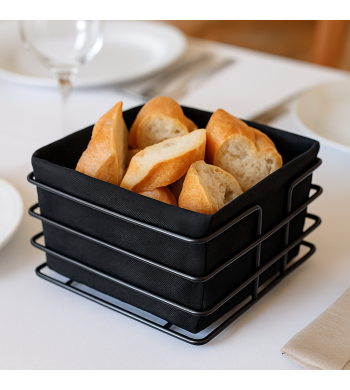 Panier à pain noir 20*20cm