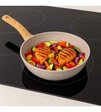 Set de 3 poêles induction beige Royal Swiss