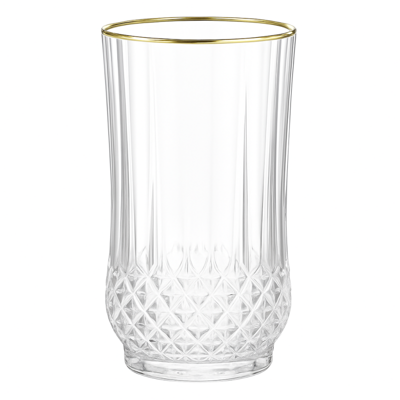Set de 6 verres à eau liseré doré 300ml Set de 6 verres à eau liseré doré 300ml