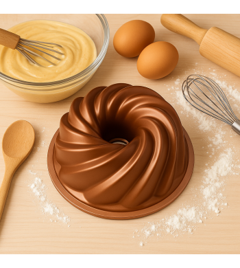 Moule à pâtisserie spirale rond en fonte d’aluminium