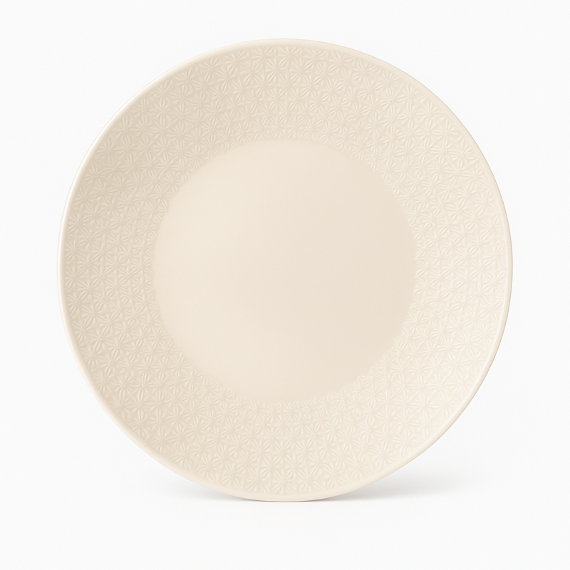 Grand plat en céramique Taos blanc Grand plat en céramique Taos blanc