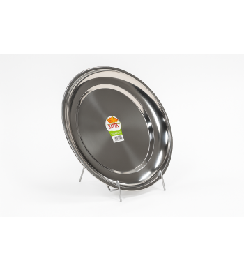 Grand plat de service en inox ovale