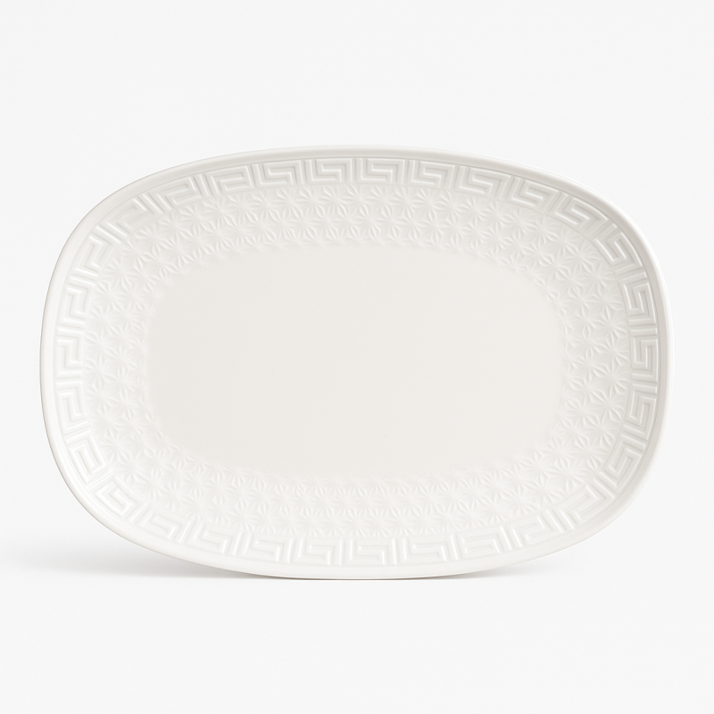 Plat ovale blanc en céramique 30*21cm Plat ovale blanc en céramique 30*21cm