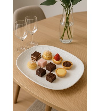 Plat ovale blanc en céramique 30*21cm Plat ovale blanc en céramique 30*21cm