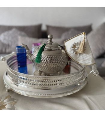 Accessoire pour théière orientale brodé doré Warda