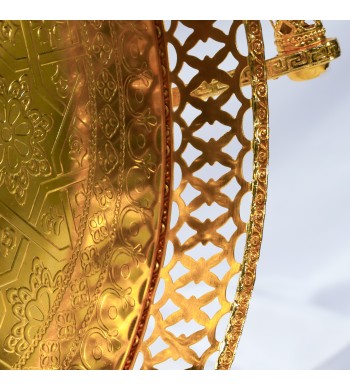 Plateau pour service à thé doré 43cm