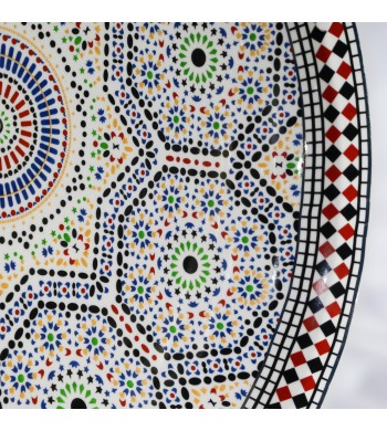 Grand plat en céramique Zellig
