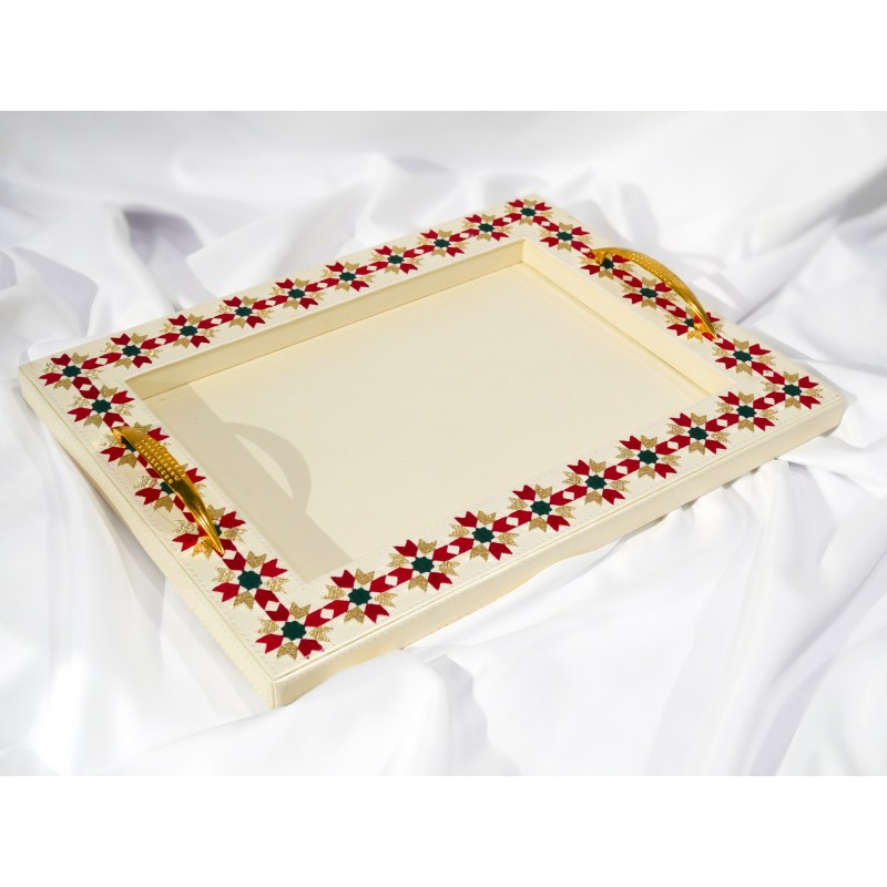 Plateau marocain artisanal brodé Lyla Plateau marocain artisanal brodé Lyla