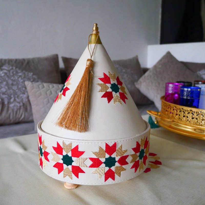 Tajine de présentation marocain avec bordures Lyla Tajine de présentation marocain avec bordures Lyla
