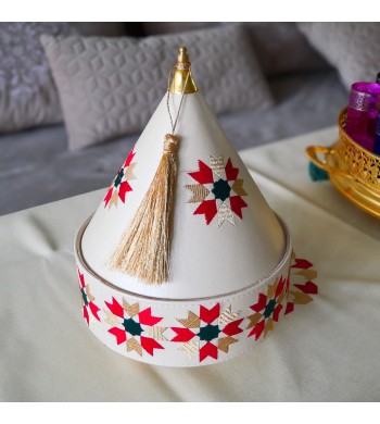 Tajine de présentation marocain avec bordures Lyla