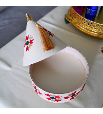 Tajine de présentation marocain avec bordures Lyla