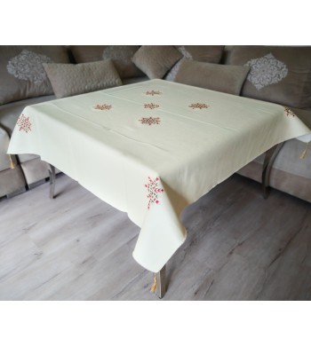 Nappe marocaine brodée Sultan 140*140cm