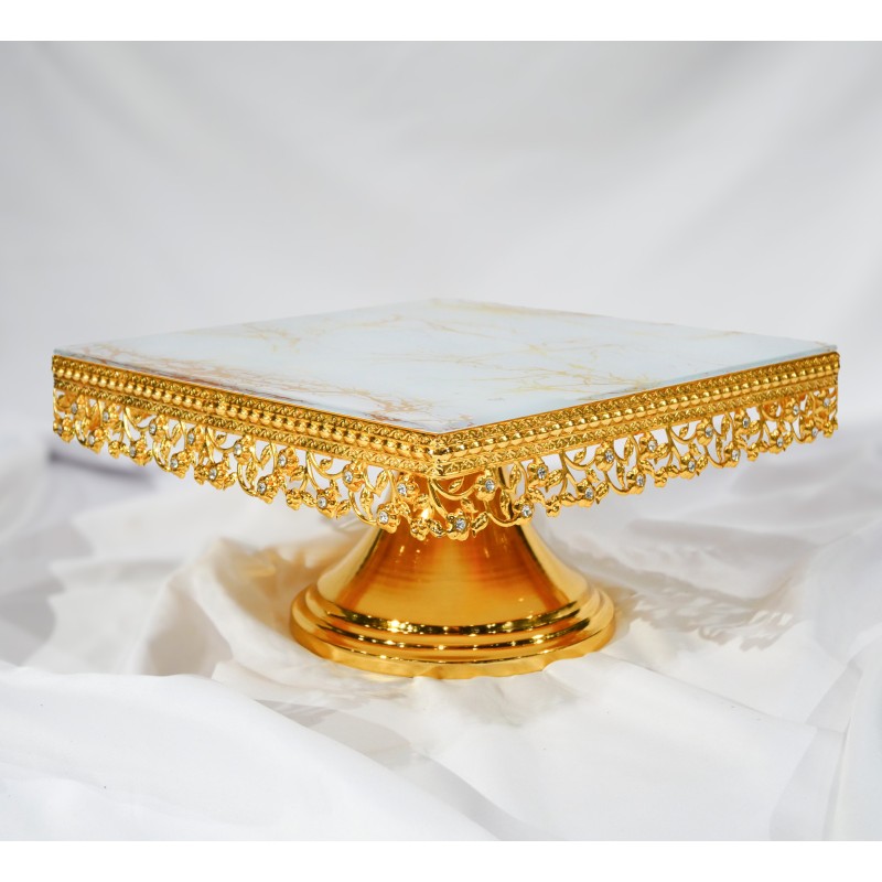 Présentoir à gâteau carré 25cm Présentoir à gâteau carré 25cm