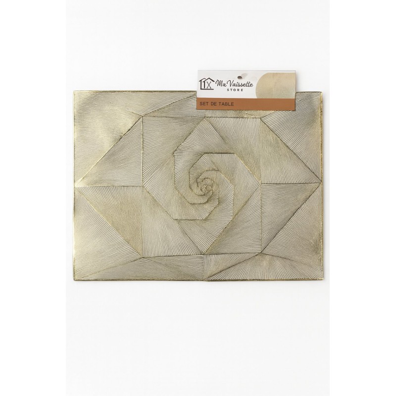 Set de table rectangulaire décoratif doré