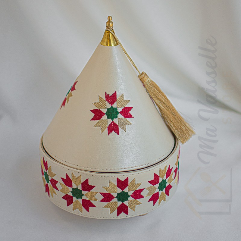 Tajine de présentation marocain avec bordures Lyla