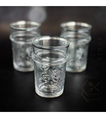 Set de 12 verres à thé Beldi marocain arabesque
