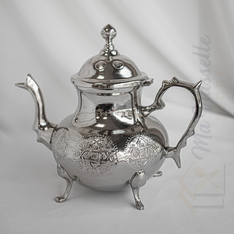 Théière artisanale pour service thé marocain