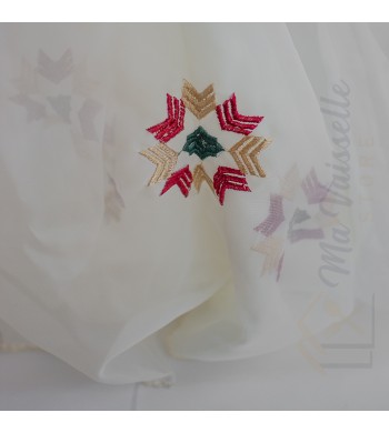 Voile de plateau brodé Lyla 75cm