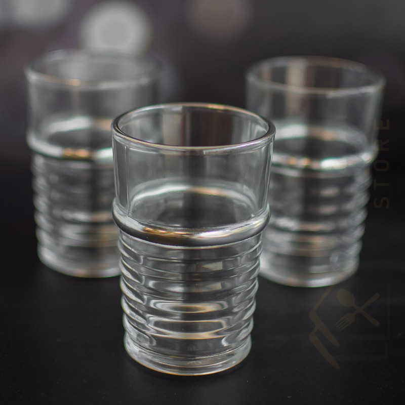 Set de 12 verres à thé marocain argenté