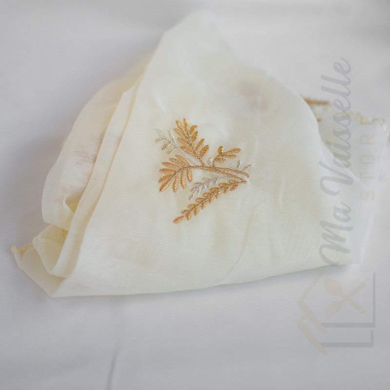 Voile de plateau brodé  Alya