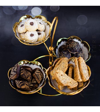 Présentoir apéritif 5 coupelles en céramique