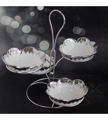 Présentoir apéritif 5 coupelles en céramique