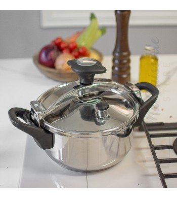 Cocotte minute autocuiseur en acier inoxydable compatible induction