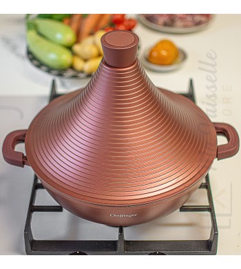 Plat à Tajine induction rouge cuivre Cheffinger 32cm