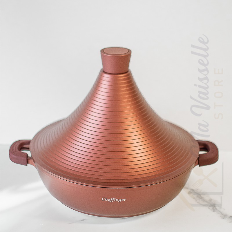 Plat à Tajine induction rouge cuivre Cheffinger 32cm