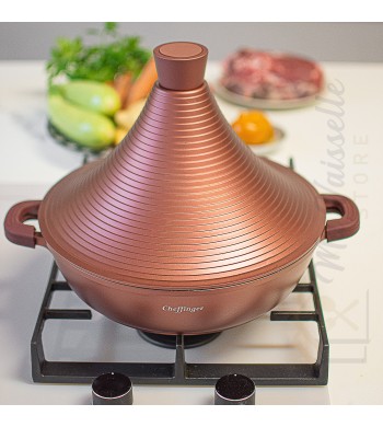 Marmite à Tajine turbo rouge tous feux dont induction 28cm