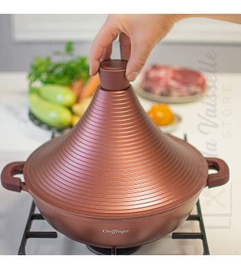 Marmite à Tajine turbo rouge tous feux dont induction 28cm