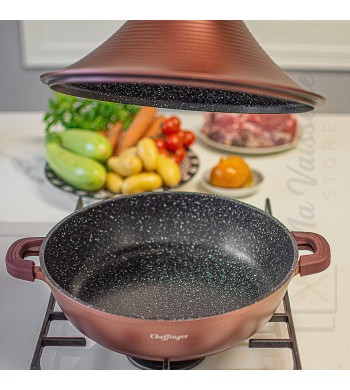 Marmite à Tajine turbo rouge tous feux dont induction 28cm