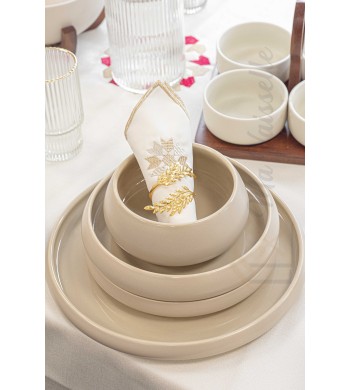 Set de 6 serviettes de table brodées Warda