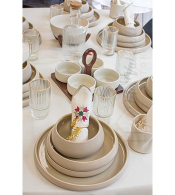 Set de 6 serviettes de table brodées Lyla