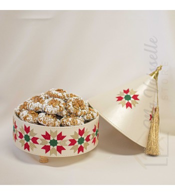 Tajine de présentation marocain avec bordures Lyla