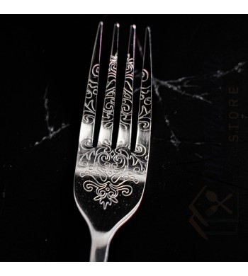 Ménagère coffret de 24 couverts acier inoxydable gravures arabesques