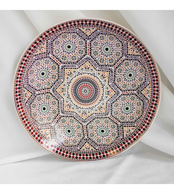 Grand plat en céramique Zellig