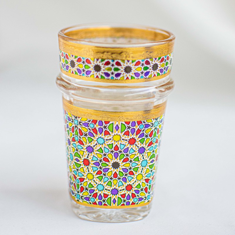 Set de 12 verres à thé marocain Zellige