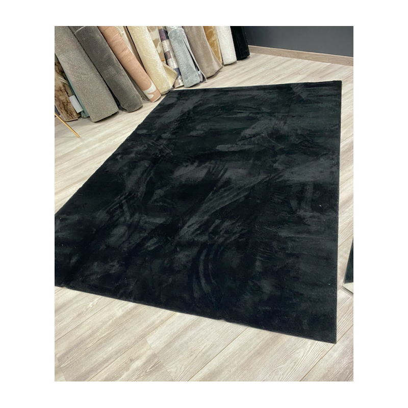 Tapis Ultradoux noir 160x230 cm Tapis Ultradoux noir 160x230 cm
