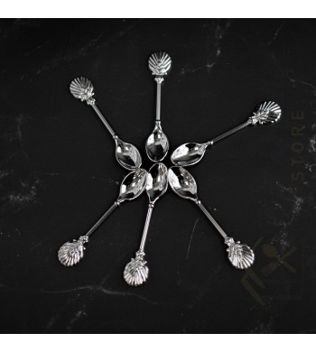 Set de 6 cuillères à thé, café, dessert en acier inoxydable