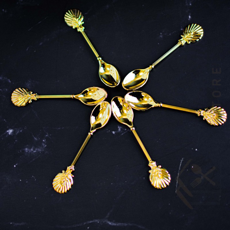 Set de 6 cuillères à thé, café, dessert en acier inoxydable