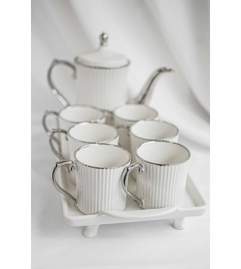 Service à thé Luxury Silver 9 pièces