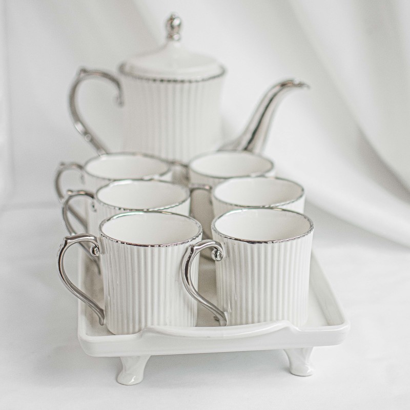 Service à thé Luxury Silver 9 pièces