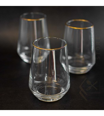 Set de 6 verres à eau Gold Touch 400ml