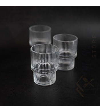 Set de 6 verres strié 15cl