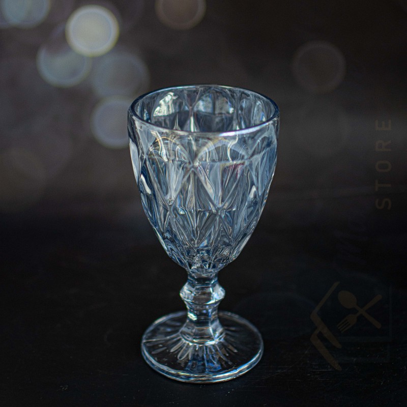 Set de 6 verres à pied bleu 250ml