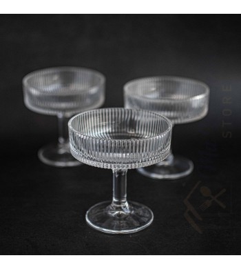 Coupe en verre cristal – Verre à cocktail élégant pour desserts & dégustations