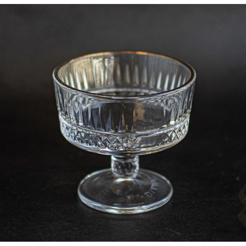 Lot de 6 coupes à glace Cristal liseré doré