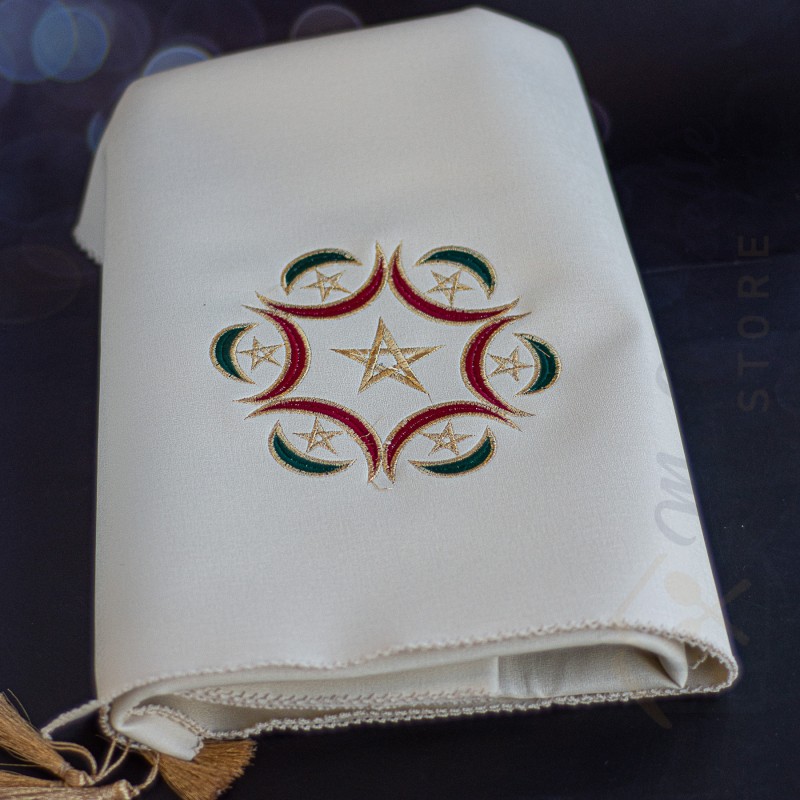 Nappe marocaine brodée Watani 140*140cm